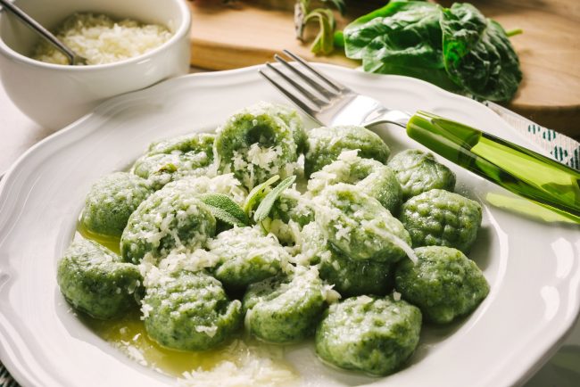 grüne Gnocchi