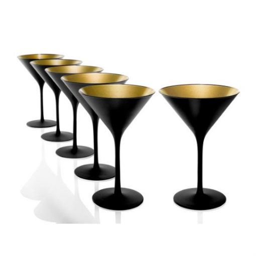 cocktail schwarz gold set